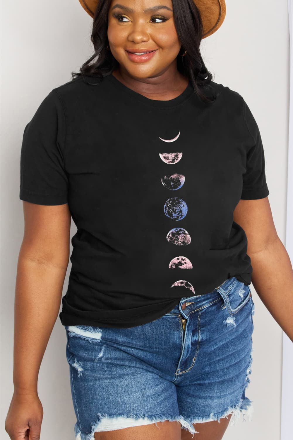 Moon Phase Graphic Cotton Tee