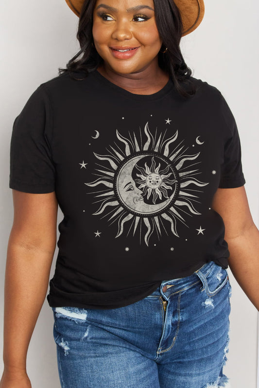 Sun, Moon, and Star Graphic Cotton Tee