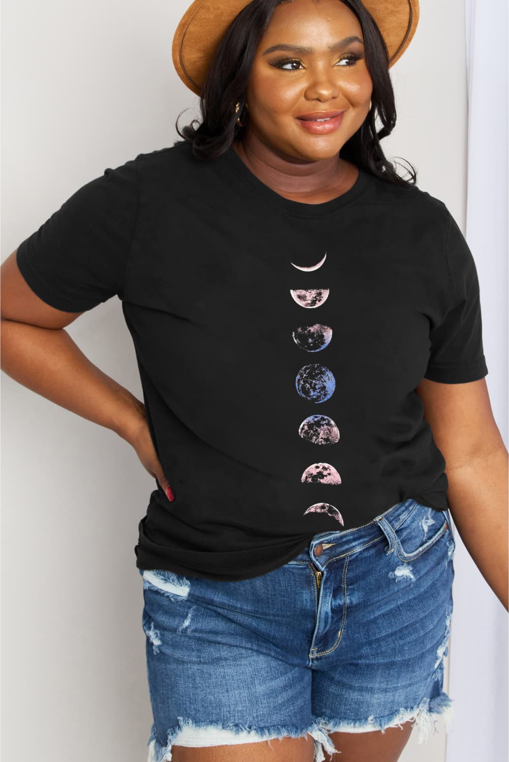 Moon Phase Graphic Cotton Tee