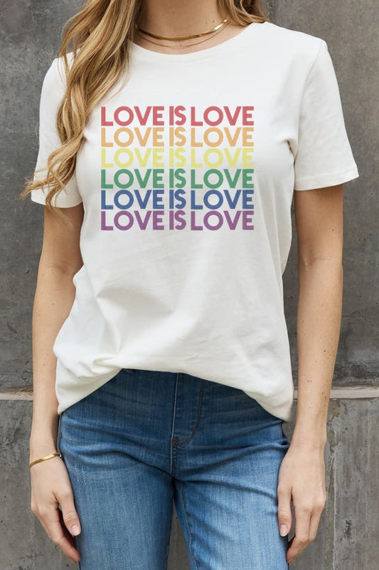 LOVE IS LOVE Graphic Cotton Tee